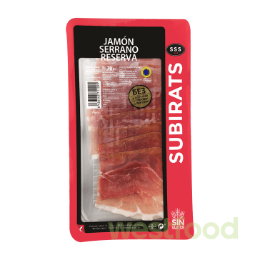 Хамон Subirats JAMON SERRANO нарізка 70 г /уп.25шт/