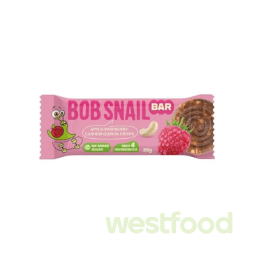 Батончик Bob Snail фрук.горіховий 35г ябл-малина-кеш'ю-кріпси кіноа