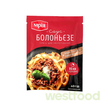 Суміш для приготування соусу Болоньєзе 40г Мрія /уп.32шт/