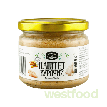 Паштет курячий Забіяка 250г /в уп.6шт/