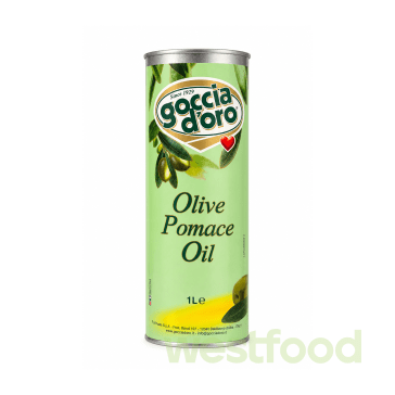 Олія 1л оливкова (ж/б) Goccia d'oro Pomace /в уп.6шт/