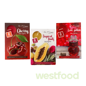 Свічка-таблетка чайна Pako ароматизована 1 упак 6шт в асорт.