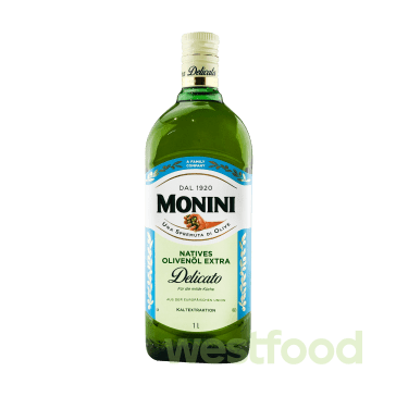 Олія 1л оливкова (скло) Monini Delicato /в уп.6шт/