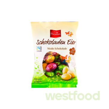 Шоколадні яйця Favorina 200г Weise /уп.48шт/