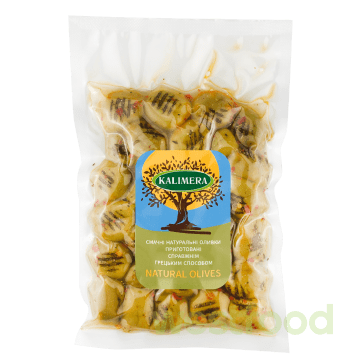 Оливки Калімера Гриль в маринаді б/к Supper Mammoth 200г пакет