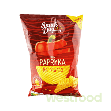 Чіпси SnackDay Паприка 150г рифлені/в уп.20шт/