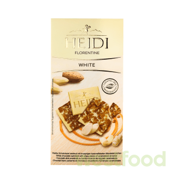 Шоколад HEIDI 100г білий карамеліз.мигдаль