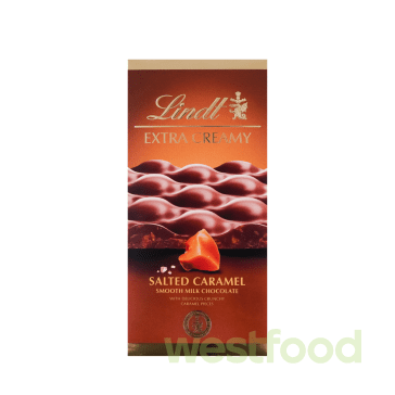 Шоколад Lindt Extra Creamy 80г молочний з карамеллю та сіллю