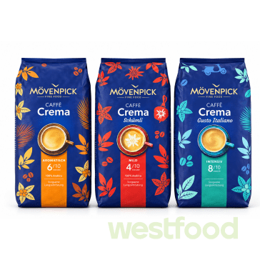 Кава в зернах Movenpick Caffe Crema 1кг в асорт./в уп.4шт/