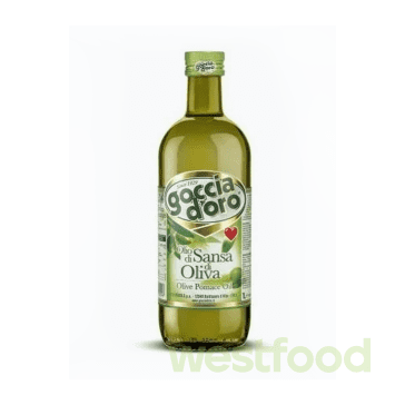 Олія 1л оливкова (скло) Goccia d'oro Pomace /в уп.12шт/