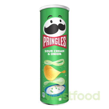 Чіпси Pringles 165г Сметана і цибуля SourCream&Onion  /в уп.19шт/