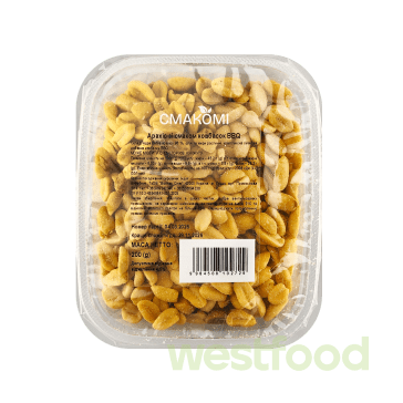 Арахіс смажений солений зі смаком ковбасок BBQ, лоток 200г