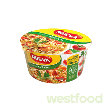 Локшина ш.п. Reeva зі см. Курки Чаша 75г /уп.24шт/