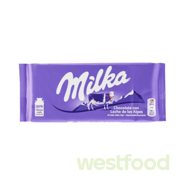 Шоколад Milka 100г молочний /в уп.24шт/