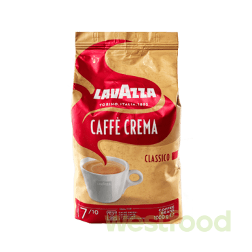 Кава в зернах LAVAZZA CAFFE CREMA 1кг /в уп.6шт/