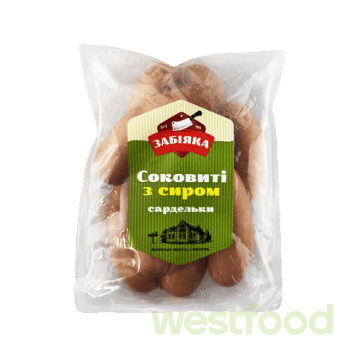 Сардельки Соковиті з сиром 1с (газ 0,8 кг)