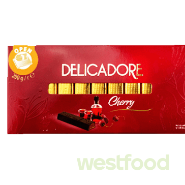 Шоколад Delicadore Вишня 200г /уп.12шт/