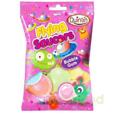 Вафельні дискові цукерки Flying Saucers Bubble gum 26г /уп.30шт/