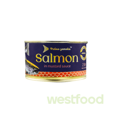 Лосось в гірчичному соусі Рибна Затока 230г /уп.48шт/