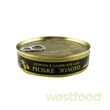 Шпроти в оливковій олії Ризьке золото 160г ж/б ключ