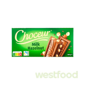 Шоколад Choceur 200г Milk Hazelnut /уп.36шт/