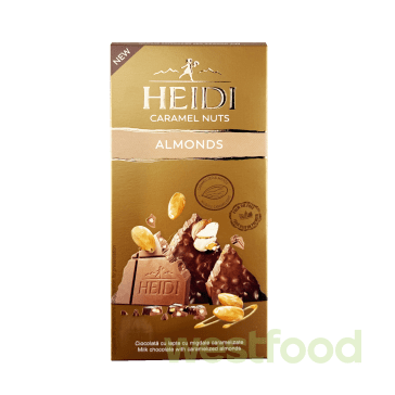 Шоколад HEIDI 80г молочн. карамеліз.мигдаль /уп.60шт/