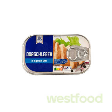 Печінка тріски ж/б Almare 121г