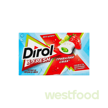 Жувальна гумка Dirol X-Fresh свіжість полун.та лайму 19,5г /уп.16шт/