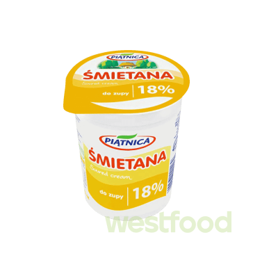 Сметана 400г 18% Piatnica /в уп.12шт/