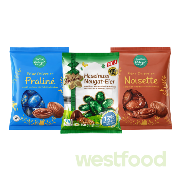 Шоколадні яйця 150г Goldora/Frohliche в асорт.