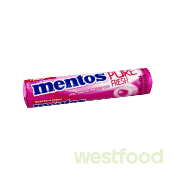 Жув.гумка MENTOS PureFresh 15.75г Тутті-Фрутті /уп.16шт/