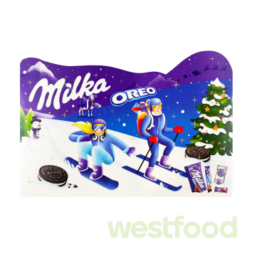 Шоколадний набір Milka Oreo 182г Шоколад+печиво /в уп.12шт/