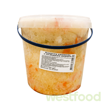 Капуста квашена з солодким перцем 3кг Чудова марка