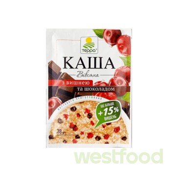 Каша Терра 38г Вівсяна з вишнею та шоколадом /в уп.12шт/