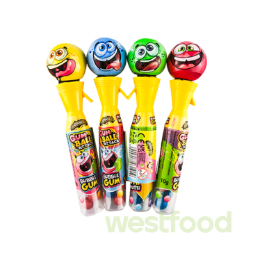 Цукерки JohnyBee Gum Ball Attack 10г /уп.16шт/