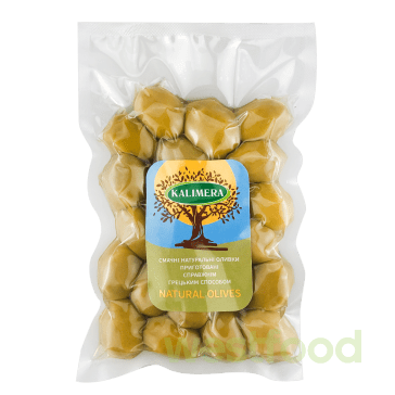 Оливки Калімера Амфісіс Джамбо зелені б/к 200г пакет