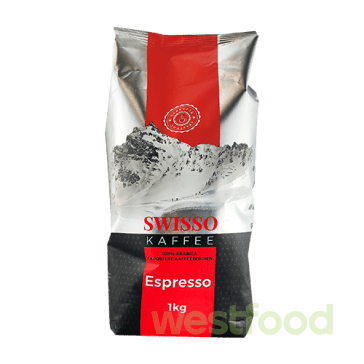Кава в зернах Swisso 1кг Espresso /в уп.8шт/