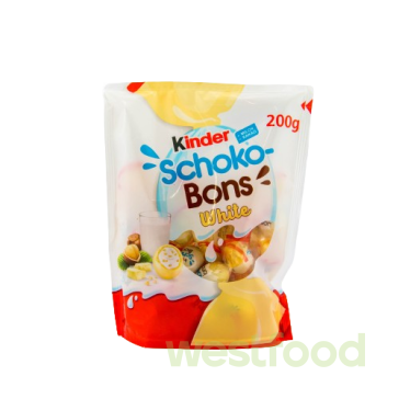 Цукерки Kinder Schoko-Bons White 200г /в уп.18шт/