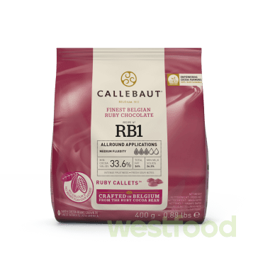 Шоколад у каллетах 400г Ruby RB1  Callebaut