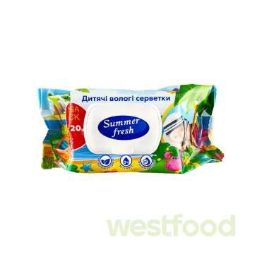 Серветки вологі Summer Fresh Дитячі 120шт /уп.10шт/