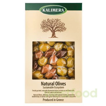 Оливки Калімера Асорті натуральні з/к 3види, 250г картон