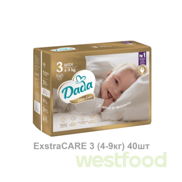 Підгузники Dada ExstraCARE 3 (4-9кг) 40шт/в уп.4шт/