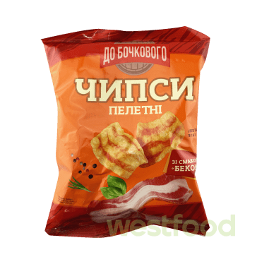Чипси пшен.пелетні До Бочкового 50г Бекон /уп.28шт/
