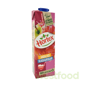 Сік Hortex 1 л яблуко-ревінь /в уп.6шт/