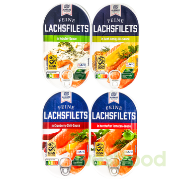 Філе лосося ALMARE Lachsfilets 200г в асорт.