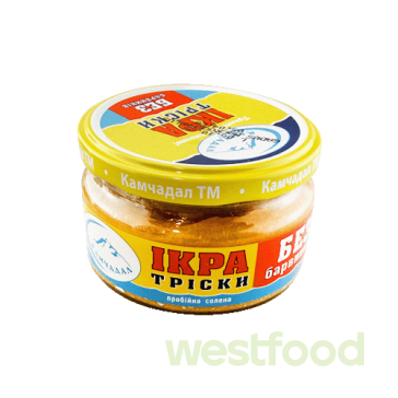Ікра тріски пробійна солена Камчадал 180г с/б