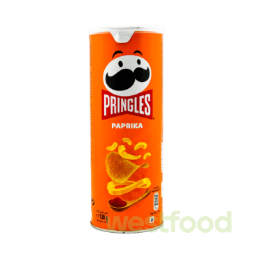 Чіпси Pringles 130г паприка /в уп.12шт/