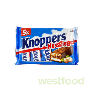 Батончик Knoppers 5*40г Фундук NussRiegel /в уп.15шт/