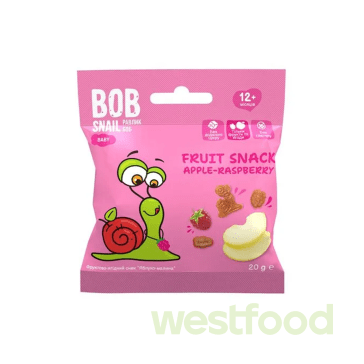 Снек Bob Snail яблуко-малина 20г з 12 місяців