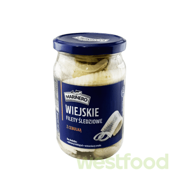 Оселедець філе Marinero 600г скло /уп.8шт/